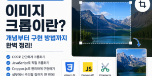 다양한 비율의 이미지를 크롭하여 동일한 크기의 썸네일로 만드는 이미지 크롭 예시 화면