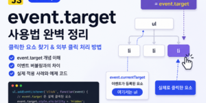 클릭된 요소와 이벤트 버블링 구조