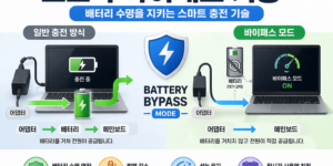 노트북 바이패스 기능 구조와 배터리 보호 원리 설명 이미지