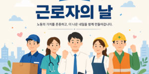 근로자의 날 휴일 안내 이미지