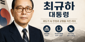 최규하 대통령 공식 사진 및 과도기 정부 설명 이미지